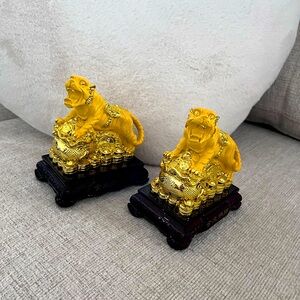 Chinese New Year / Lunar New Year gold dragon statue.